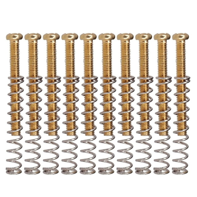 Vis de Réglage de Hauteur de Prise de Guitare et Ensemble Ressort Quincaillerie d'Installation de Prise à Double Bobine Construction en Fer pour Stabilité Pièces de Réparation et d'Entretien de Guitare