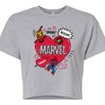 thumbnail image 3 of Marvel - Valentines Scribble - Juniors Cropped Graphic T-Shirt, 3 of 5