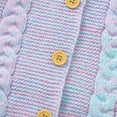thumbnail image 5 of Bagilaanoe Newborn Baby Girl Knit Jumpsuit Sweater Contrast Color Long Sleeve Bodysuit 3M 6M 9M 12M 18M Infant Fall Hooded One Piece Romper, 5 of 8