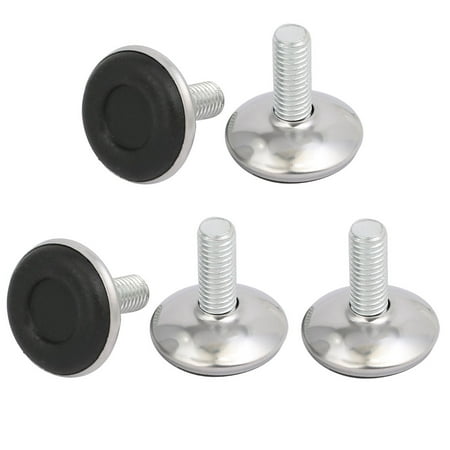 5pcs M8x20mm Thread 28mm Diameter Base Stainless Steel Adjustable Leveling Foot