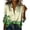 Tops-A498Multicolor, variant on LEKWK St Patricks Day Shirt Women Striped Clover Print Blouses & Button-Down Shirts Lapel Collar Casual Tops Color Block Holiday Outfits