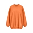 thumbnail image 5 of Smsaxvxz Crew Neck Sweatshirts for Women 2026 Fall Winter Fashion Long Sleeve Pullover Tops Casual Oversized Dress Sweatshirts Orange XL, 5 of 9