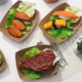thumbnail image 4 of 50Pcs Kraft Paper Snake Plate Party Gathering Food Tray Paper Tray Dessert Plate, 4 of 8