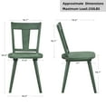 thumbnail image 4 of Duhome Antique Green Wooden Tulip Chairs - Set of 2, Rustic Style for Dining or Kitchen, 4 of 7