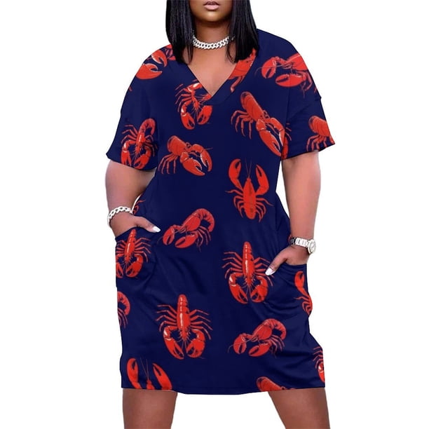 Lobster Loose Pocket Dress beach dress bandage dress