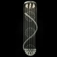 thumbnail image 5 of DENEST Modern LED Crystal Spiral Ceiling Light Raindrop Chandelier Pendant Lamp Fixture, 5 of 12