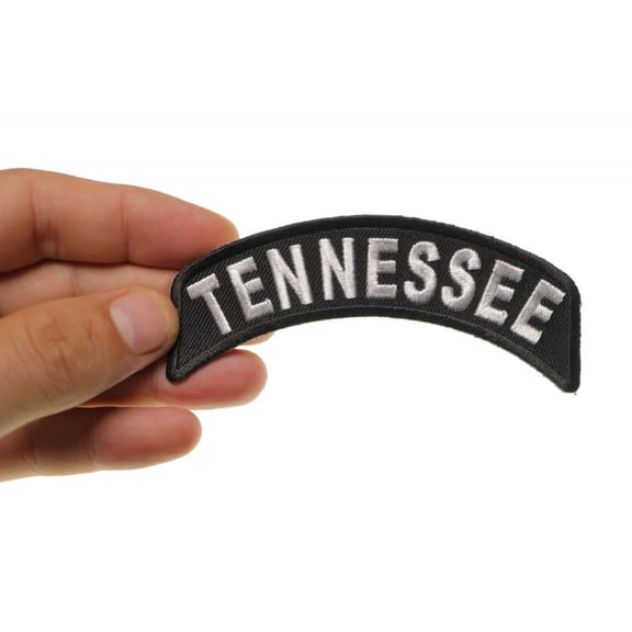 Patch, Small Embroidered Rocker (Iron-On or Sew-On), Tennessee State Patch, 4" x 1.75" Arch