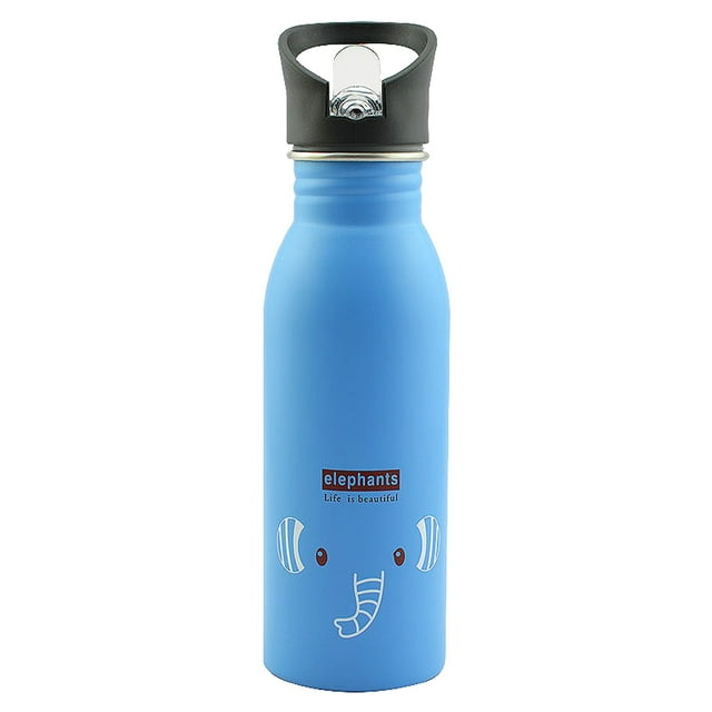 Cartoon Kids Drink Water Bottles with Straw,Travel Drink Flasks Bottle for Girls and Boys Stainless Steel Kids Bottles
