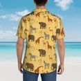 thumbnail image 6 of Balery Cute Animals Print Men's Hawaiian Shirts Short Sleeve Beach Shirt Relaxed Fit Vacation Button Down Shirts-XX-Large, 6 of 9