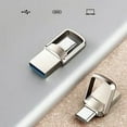thumbnail image 4 of USB C and USB 3.0 Waterproof 256GB Flash Drive – 2 in 1 Type C USB with Ultra-Fast Transfer Speed – Dynon Metrics Machined Alloy Casing OTG Memory Stick – for iPad, Android, MacBook, PC, iPhone 15 16, 4 of 4