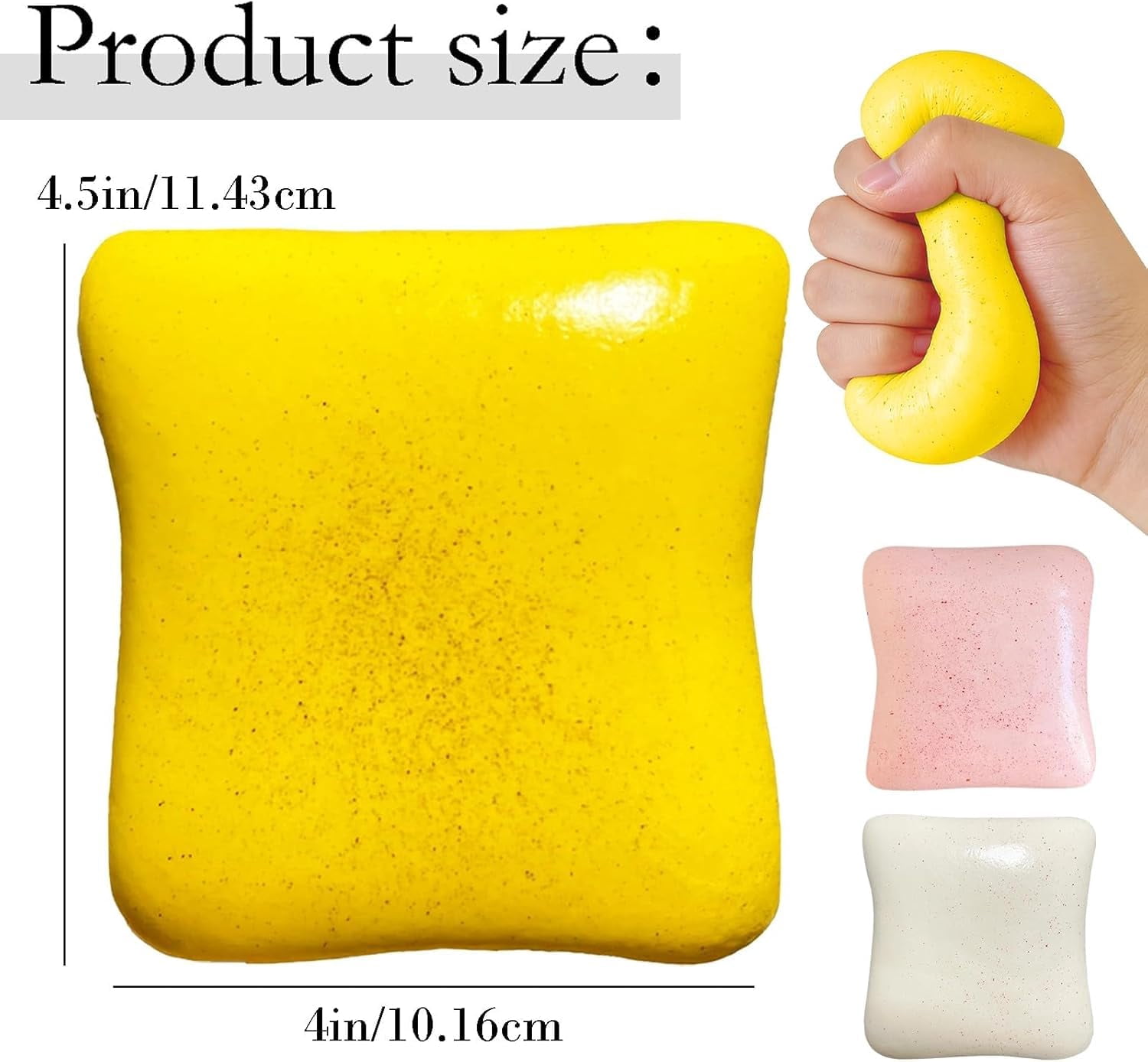 Butter Squishy Bread Viral Slow Rising Squishy - Flexible, Slow Rebound, Squeezy Butter Squishys with 100% Odorless, Non-Sticky, Improve Focus, Easing Tension During Study,Work,Or Relaxation