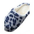 thumbnail image 5 of Women's Tie-dye Fuzzy Slippers, Furry Faux Fur Lined Bedroom Shoes, Cozy Indoor Slide, Leopard, 5 of 5