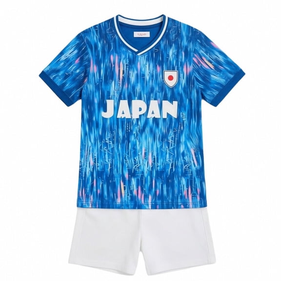 Kids Soccer Outfits for Boys Girls Japan Team Athletic Short Sleeve T Shirt And Shorts Set For Kids Youth Football Training Casual Summer Outfits 7-8 Years