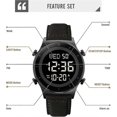 thumbnail image 5 of Men's Digital Watch Glass Screen Zinc Alloy Case Leather Strap Waterproof Casual Stopwatch Alarm Clock Simple Watch, 5 of 5