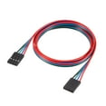 thumbnail image 1 of Cable de salto hembra a hembra de 4 pines de 70 cm de longitud, cables de cinta de terminal de 2.54 mm, multicolor, 10 piezas, 1 of 3