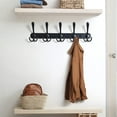 Coat Rack Wall Mounted , Heavy Duty, 5 Tri Hooks,Stainless Steel, Metal