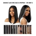 thumbnail image 5 of Ebo Dashly Synthetic Lace Front Wig Salt & Pepper SP Lace Unit 5 Long Blunt Straight 14” ( 1B Off Black ), 5 of 6