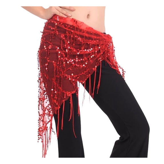 asdoklhq Skirt for Women Plus Size,Sequin Belly Costume Tassel Wrap Skirt Club Mini Skirt