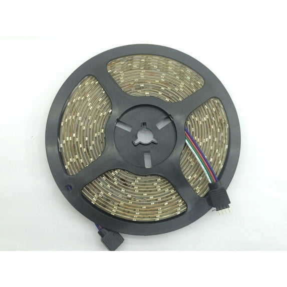 Lightahead 16.4 feet 5 Meter IP65 Waterproof Flexible strip Light roll 300 Leds Color Changing RGB SMD3528 LED Light Strip DC12V 60Leds/M Flexible Lighting String Ribbon Tape