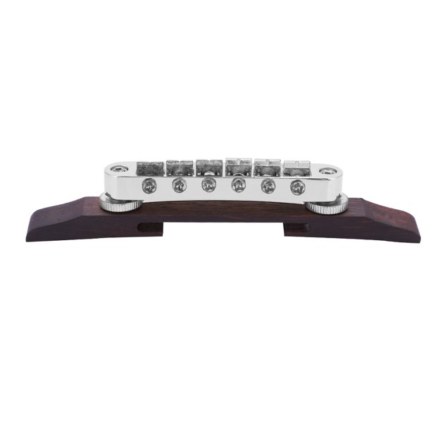 Guitarra Con Base De Palisandro, Puente De Guitarra, Altura Ajustable Duradera, Aleación Sólida De Zoinc Y Palisandro, Bricolaje Para Amantes De Los Instrumentos De Guitarra, ANGGREK Musical Instrument Accessory