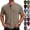 #01 Khaki, variant on Men's Henley Shirts Short Sleeve Button Cotton Tee with Chest Pocket, Casual Summer Lightweight Classic T-Shirt Tops ,S,Dark Gray