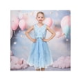 thumbnail image 2 of Sunny Fashion Flower Girl Dress Blue Net Ruffle Wedding Vintage Formal Gown Mesh 12 Years, 2 of 8