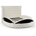 thumbnail image 2 of Upholstered King Round Storage Bed in Cream Color, 2 of 5