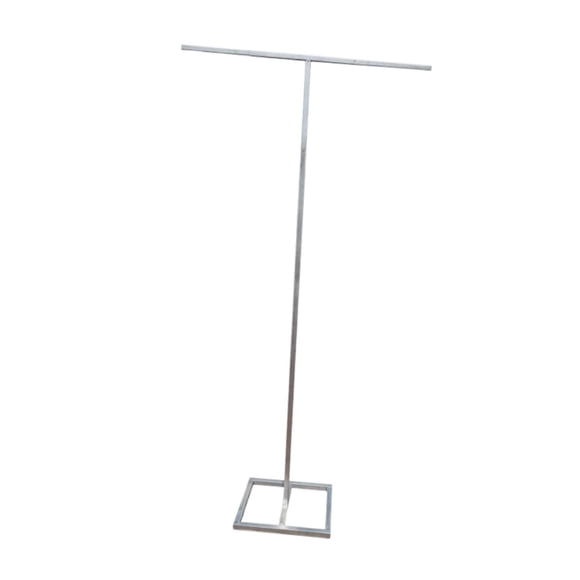 Soporte metálico en forma de T con estructura ajustable para globos navideños. Plata ancho 80 cm
