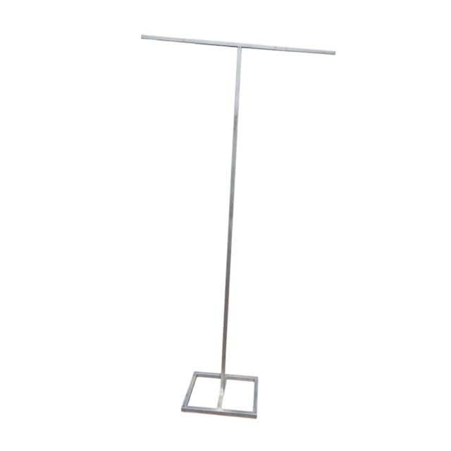 Soporte metálico en forma de T con estructura ajustable para globos navideños. Plata ancho 80 cm