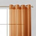 thumbnail image 4 of Dainty Home Malibu Textured Semi-Sheer Grommet Top Curtain Panel Pair, 108" x 84" In Spice, 4 of 10