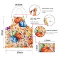 thumbnail image 7 of Fall Pumpkins Leaves Pattern Apron-Garden Aprons for Women with Pockets-Cotton Linen Waterproof Kitchen Cooking Gardening Aprons Adjustable for Kitchen,Cooking,BBQ and Salon 33"x27", 7 of 7
