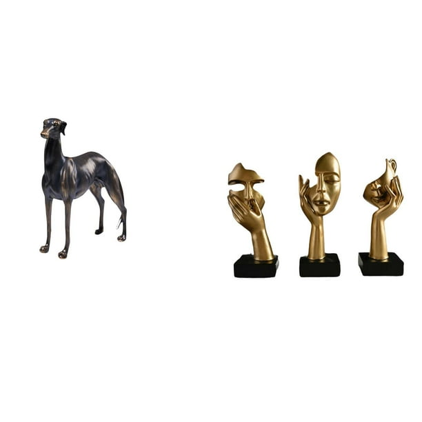 Estatua de perro de resina,Estatua de perro de resina con forma de animal,Escultura coleccionable para escritorio,decoración del hogar,Estatuas del pensador,Estatuas de pensadores Esculturas