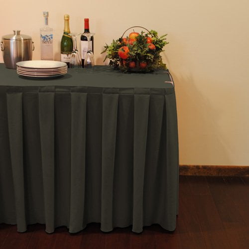 SimplyPoly Shirred Pleat Polyester Table Skirting 21 ft In 13+ Colors 
