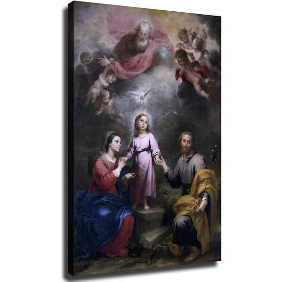 Holy Family The Heavenly and Earthly Trinities Poster HD Printing Picture Personalized Wall Art Suitable for Home Room Living Room Bedroom Studio Modern Decoration