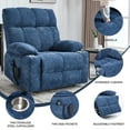 thumbnail image 3 of Trustyue Dual Motor Power Lift Recliner with Heat & Massage, Oversized 350LBS Capacity Chair for Elderly, Infinite Position Recliner with Dual Cup Holders, Chenille Fabric (Blue), 3 of 10