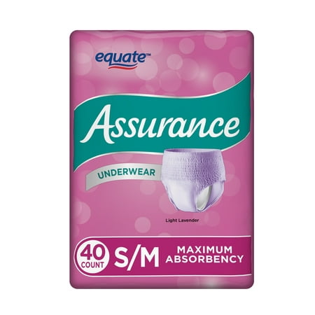 Assurance Incontinence Underwear for Women, Maximum, S/M, 40