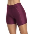 thumbnail image 5 of Alove Women's High Waist Solid Boyleg Swim Bottom With Pockets Stretch Board Shorts, 5 of 7