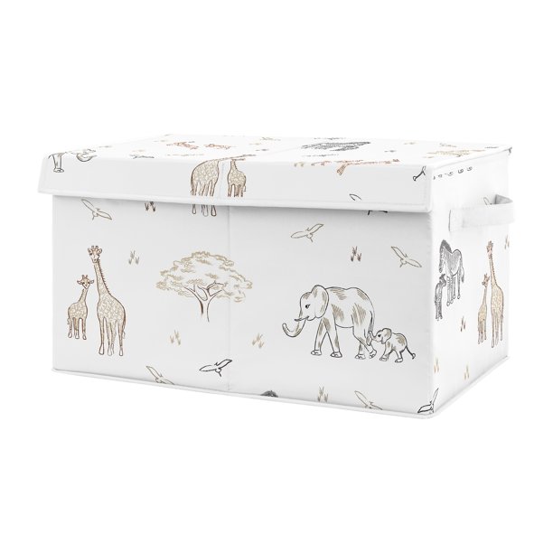 Serengeti Animals Storage Fabric Toy Box Boy or Girl by Sweet Jojo