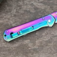 thumbnail image 4 of Dispatch 5.3” Folding Pocket Knife, 3Cr13 Steel Blade with Rainbow Titanium Coating, Pocket Knife with Non-Slip Steel Handle & Pocket Clip, 4 of 6