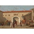 thumbnail image 2 of Richard Dadd 18x14 Black Ornate Wood Framed Double Matted Museum Art Print Titled - Caravanserai at Mylasa in Asia Minor, 2 of 5