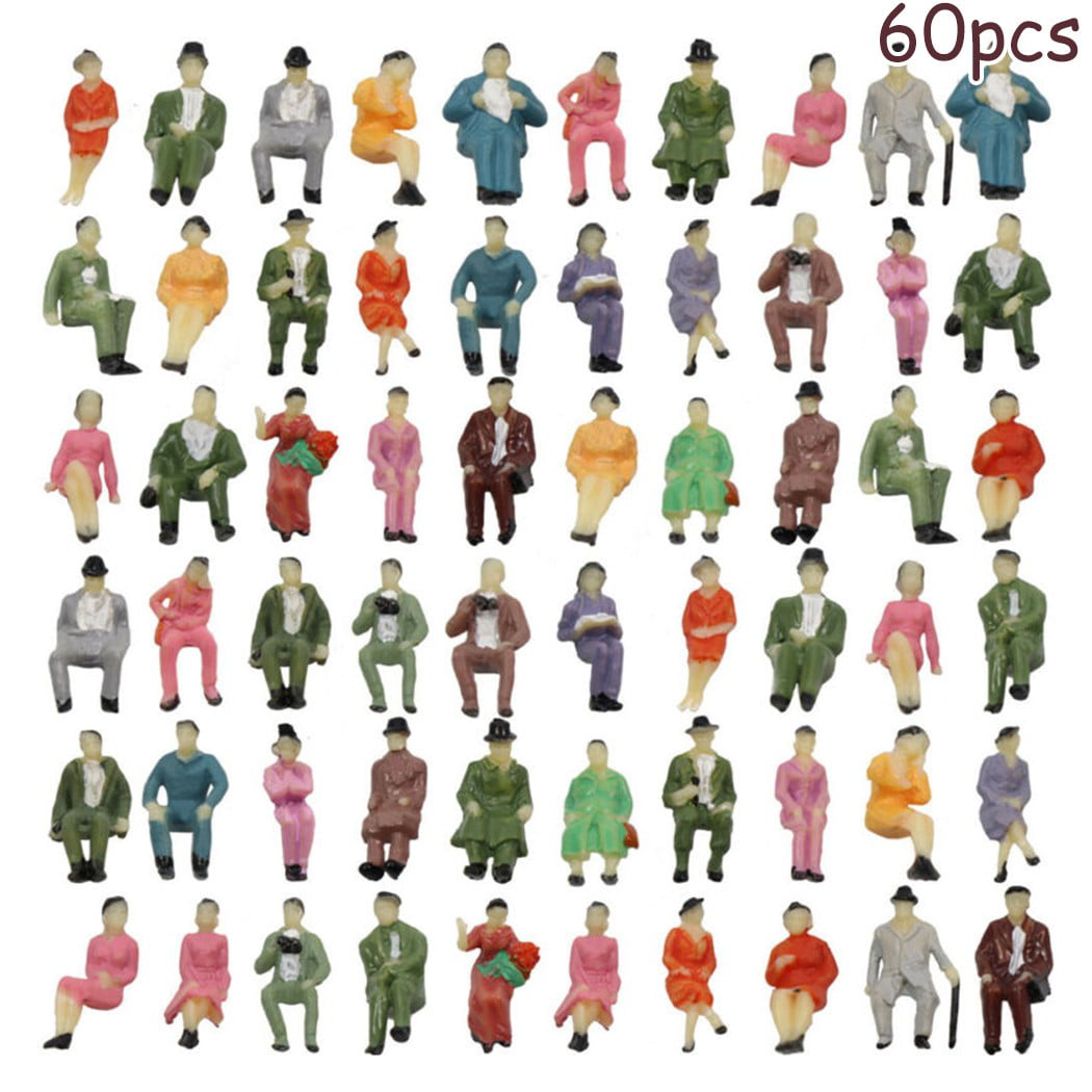 1000 pcs well painted HO gauge Painted People passengers Quality 19 poses 