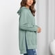 thumbnail image 4 of Sudadera con capucha de color puro, manga larga, cuello redondo, sudadera con capucha de moda para mujer, 4 of 8