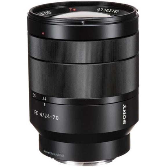 Restored Sony Vario-Tessar T FE 24-70mm F4 ZA OSS Full-Frame E-Mount Lens, International Model, Black (Refurbished)