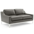 thumbnail image 5 of Modway Harness 3-Piece Stainless Steel & Leather Sofa Set in Gray, 5 of 8