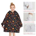 thumbnail image 5 of Basketball and Hoop Black Pattern Flannel Blanket Hoodies for Teens ,Teens Oversize Sherpa Wearable Hooded Blanket Sweatshirt with Super Pockets, 5 of 6