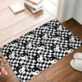 thumbnail image 4 of Pofeuu Ying Yang Checkered Print Flannel Doormats Rug16"x24"Rug Washable Doormats Indoor Outdoor Rugs for Layered Front Door Mats, Porch, Kitchen, Entryway, 4 of 7