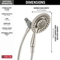 thumbnail image 4 of Delta In2ition 2-in-1 Dual Shower Head with Handheld - 4 Settings, Brushed Nickel, Hose Included, 4 of 7
