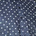 thumbnail image 2 of Hijaz Navy Blue Cotton Men's Indian Knee Length Pattern Kurta with Pockets-L, 2 of 5
