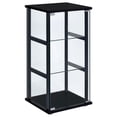 thumbnail image 1 of Armoire de Présentation de Curio en Verre Clair à 3 Tablettes Cyclamen Noire, 1 of 11