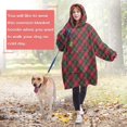 thumbnail image 4 of Red and Green Checkerboard Checkered Pattern Wearable Oversized Blanket,Wearable Blanket Hoodie for Adults,Cozy Hooded Blankets with Super Pockets,Super Warm Fuzzy Pullover for Women & Men, 4 of 6